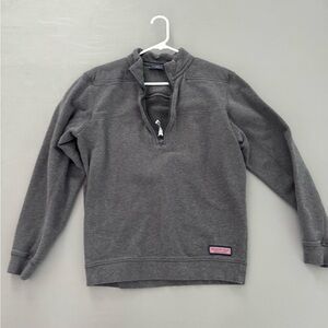 Vineyard Vines Charcoal Zip-Up Shep Shirt